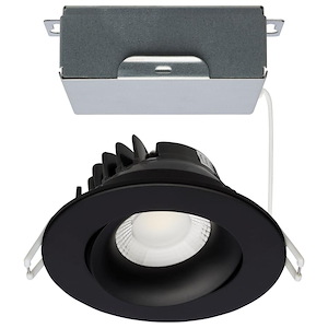 12W CCT Selectable LED Round Gimbaled Direct Wire Downlight with Remote Driver - 1317797