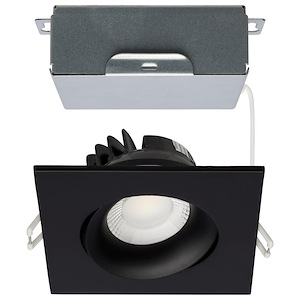 12W CCT Selectable LED Square Gimbaled Direct Wire Downlight with Remote Driver - 1317798