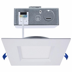 ColorQuick - 12W LED Square Smooth Baffle Downlight-1.34 Inch Tall and 7.16 Inch Wide - 1378152