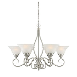 6 Light Chandelier-Transitional Style with Traditional and Contemporary Inspirations-23.25 inches tall by 32.75 inches wide - 1217454