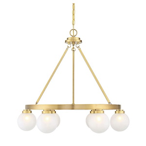 6 Light Chandelier-Mid-Century Modern Style with Transitional and Modern Inspirations-25.63 inches tall by 28 inches wide - 929632