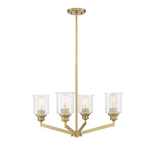 4 Light Chandelier-Transitional Style with Vintage and Traditional Inspirations-20 inches tall by 25 inches wide