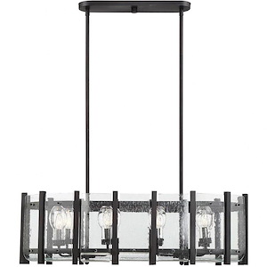 8 Light Outdoor Garden Chandelier-Industrial Style with Contemporary and Transitional Inspirations-11 inches tall by 19 inches wide