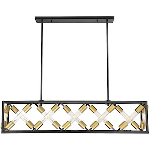 48W 12 LED Linear Chandelier-Industrial Style with Contemporary and Transitional Inspirations-9.5 inches tall by 10 inches wide