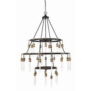 35 Light Chandelier-Industrial Style with Vintage and Eclectic Inspirations-53 inches tall by 42.38 inches wide
