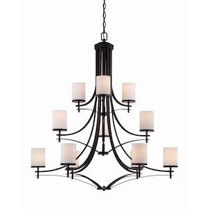 12 Light Chandelier-Transitional Style with contemporary Inspirations-44 inches tall by 40 inches wide