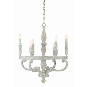 6 Light Chandelier-Traditional Style with Shabby Chic and Country French Inspirations-30 inches tall by 27 inches wide - 688551