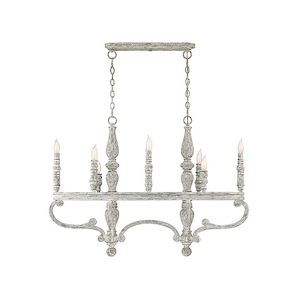 8 Light Chandelier-Traditional Style with Shabby Chic and Country French Inspirations-30 inches tall by 16.75 inches wide