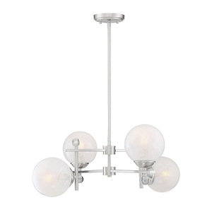 4 Light Chandelier-Mid-Century Modern Style with Modern and Contemporary Inspirations-11 inches tall by 26 inches wide - 1217132