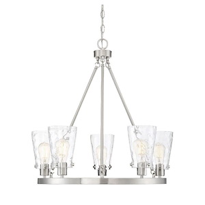 5 Light Chandelier-Transitional Style with Modern and Contemporary Inspirations-25.5 inches tall by 26.75 inches wide - 1217169