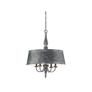 4 Light Chandelier-Farmhouse Style with Traditional and Rustic Inspirations-26.5 inches tall by 22 inches wide - 1153690