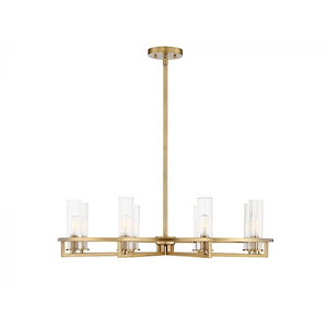 8 Light Chandelier-Contemporary Style with Modern and Scandinavian Inspirations-8 inches tall by 31 inches wide
