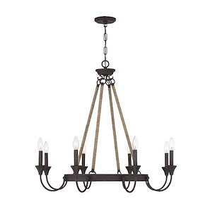 8 Light Chandelier-Industrial Style with Eclectic and Transitional Inspirations-30.5 inches tall by 34 inches wide - 882138
