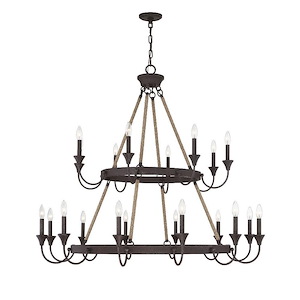 20 Light Chandelier-Industrial Style with Eclectic and Transitional Inspirations-42.5 inches tall by 48 inches wide - 1151096