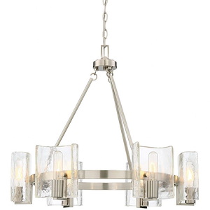 6 Light Chandelier-Transitional Style with Contemporary Inspirations-24.13 inches tall by 26.75 inches wide - 1145921