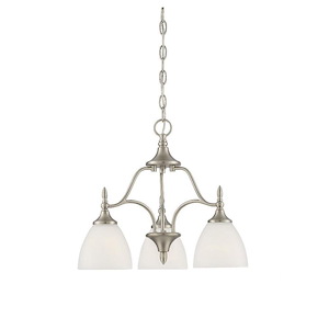 3 Light Chandelier-Contemporary Style with Transitional and Traditional Inspirations-15 inches tall by 18.5 inches wide - 477819