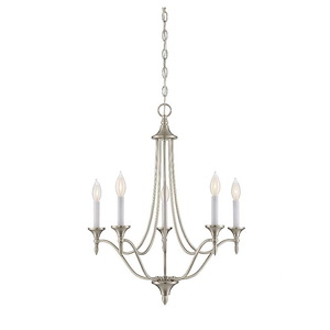 5 Light Chandelier-Contemporary Style with Transitional and Traditional Inspirations-27.5 inches tall by 21 inches wide