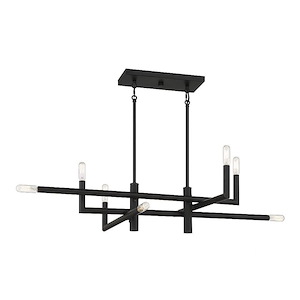 Cristofer - 8 Light Linear Chandelier In Contemporary Style-8 Inches Tall and 21 Inches Wide