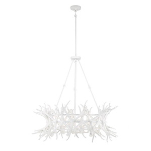 Daniels - 8 Light Chandelier In Rustic Style-38 Inches Tall and 40 Inches Wide - 1105754