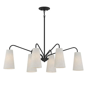 Edgewood - 6 Light Linear Chandelier In Transitional Style-10 Inches Tall and 16.125 Inches Wide