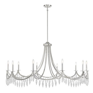 Kameron - 10 Light Chandelier In Glam Style-32 Inches Tall and 60 Inches Wide