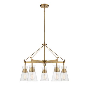 Lakewood - 5 Light Chandelier In Mid-Century Modern Style-20 Inches Tall and 28 Inches Wide