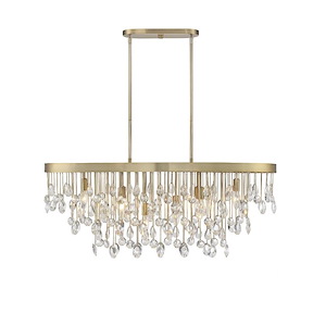 8 Light Linear Chandelier-Glam Style with Transitional and Eclectic Inspirations-15 inches tall by 15 inches wide - 1217147