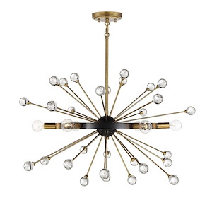 Ariel - 6 Light Chandelier In Mid-Century Modern Style-18 Inches Tall And 25 Inches Wide
