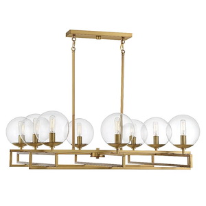 Crosby - 8 Light Chandelier In Mid-Century Modern Style-9.75 Inches Tall and 30 Inches Wide