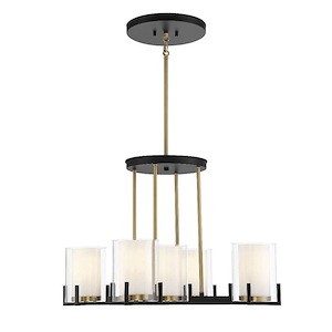 Eaton - 5 Light Chandelier In Contemporary Style-17 Inches Tall And 27 Inches Wide