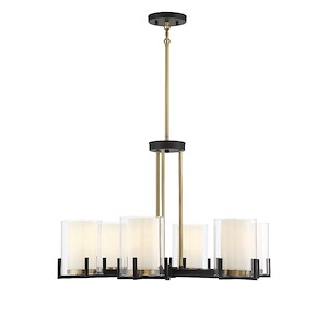 Eaton - 6 Light Chandelier In Contemporary Style-17.5 Inches Tall And 28 Inches Wide