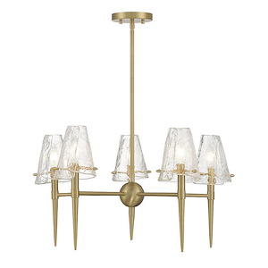 Shellbourne - 5 Light Chandelier In Vintage Style-14 Inches Tall and 26 Inches Wide