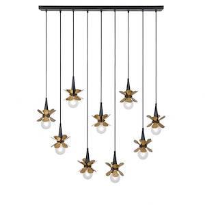 Portinatx - 9 Light Linear Chandelier In Glam Style by Breegan Jane -54.75 Inches Tall and 9.38 Inches Wide