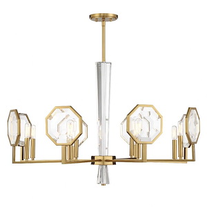 Leighton - 8 Light Chandelier In Glam Style-24 Inches Tall and 36 Inches Wide - 1324920
