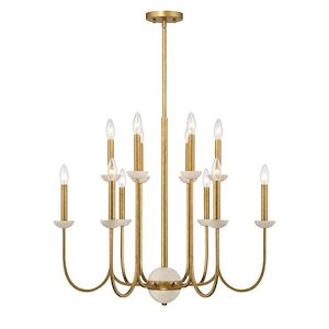 Oakhurst - 12 Light Chandelier In Modern Style-25 Inches Tall and 30 Inches Wide - 1325037
