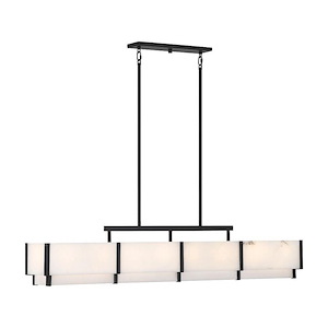 Orleans - 8 Light Linear Chandelier In Modern Style-11 Inches Tall and 8 Inches Wide