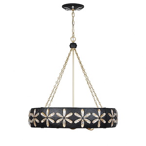 Venice - 6 Light Chandelier In Vintage Style by Breegan Jane -6.5 Inches Tall and 30 Inches Wide