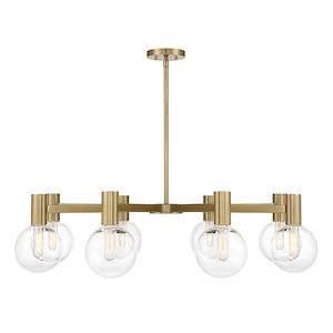 Wright - 8 Light Chandelier In Modern Style-10 Inches Tall and 40 Inches Wide