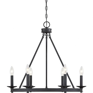 6 Light Chandelier-Traditional Style with Transitional and Eclectic Inspirations-23 inches tall by 25 inches wide