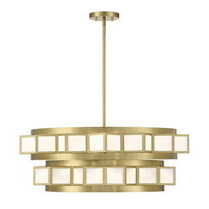 Gideon - 6 Light Chandelier In Modern Style-10 Inches Tall and 29 Inches Wide
