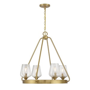 Carlton - 4 Light Chandelier In Vintage Style-25 Inches Tall and 24 Inches Wide - 1279304