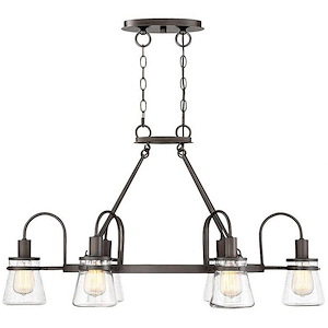 6 Light Outdoor Chandelier-Rustic Style with Modern Farmhouse and Transitional Inspirations-21 inches tall by 22 inches wide