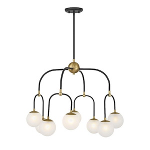 Couplet - 8 Light Chandelier In Mid-Century Modern Style-21 Inches Tall and 25 Inches Wide - 1279325