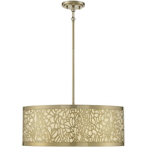 4 Light Pendant-8.75 inches tall by 22 inches wide - 1217363