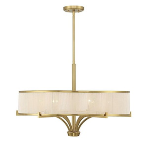 Wynwood - 6 Light Chandelier In Mid-Century Modern Style-20 Inches Tall and 30 Inches Wide - 1279331