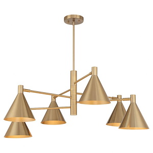 Pharos - 6 Light Chandelier In Mid-Century Modern Style by Breegan Jane -16.5 Inches Tall and 38 Inches Wide