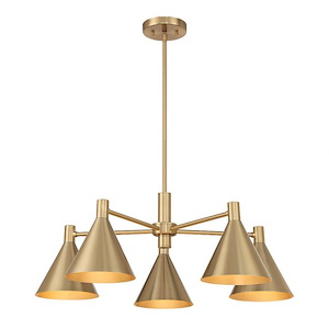 Pharos - 5 Light Chandelier In Mid-Century Modern Style by Breegan Jane -11 Inches Tall and 30 Inches Wide - 1325064