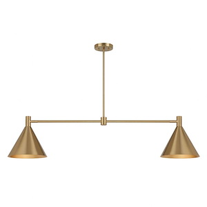 Pharos - 2 Light Linear Chandelier In Mid-Century Modern Style by Breegan Jane -11 Inches Tall and 10 Inches Wide