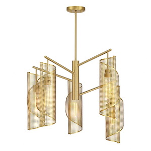 Hillbourne - 5 Light Chandelier-25 Inch Tall and 28 Inch Wide
