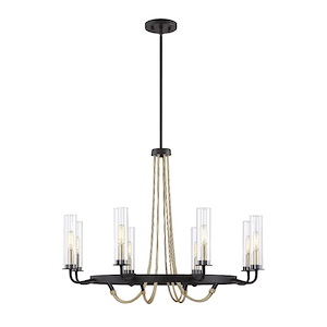 8 Light Chandelier-Industrial Style with Vintage and Contemporary Inspirations-24 inches tall by 32 inches wide - 600198